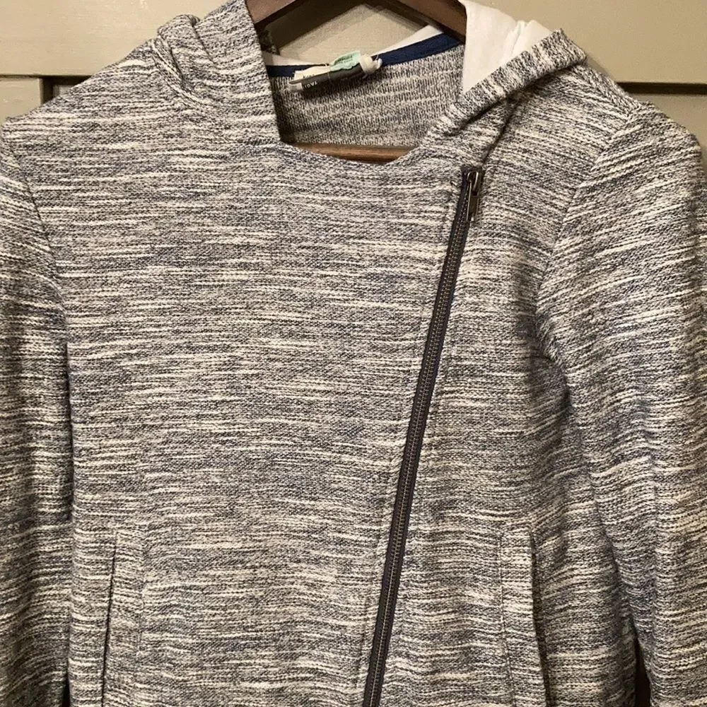 ANTHROPOLOGIE Saturday Sunday Space Dye Moto Jacket Hoodie Size XS - Picture 4 of 6